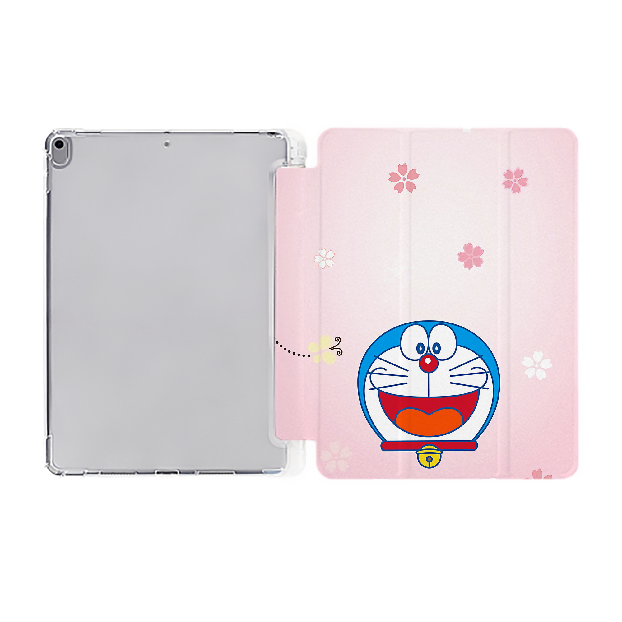 （画像用） ドラえもん Doraemon IPad ケース ペン収納付き 三つ折りスタンド PUレザー×シリコン 対応機種9.5/10.5/10.9インチ